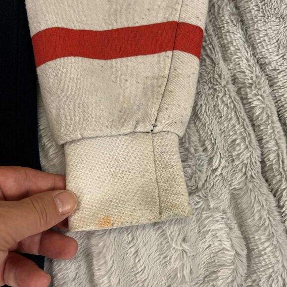 Hoodie Men’s Small USA Washington DC Flag Stars Stripes Patriotic Vintage Stains - Picture 8 of 10